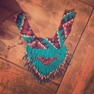 Tribal choker necklace - festival necklace